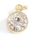 18K Gold PVD Stainless Steel Round Birthstone Charm 8mm June
