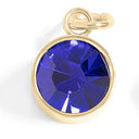 18K Gold PVD Stainless Steel Round Birthstone Charm 8mm September