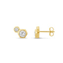 Hex Glow Stud Earrings Gold