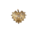 Fluted LOVE Heart Charm