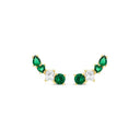 Color Glow Ear Crawlers Earrings Gold/Green
