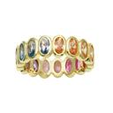Bezel Oval Shape Ring Gold/Rainbow 6