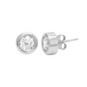 Bezel Diamond Studs Silver / Gold