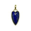 Lapis Long Heart Charm Lapis