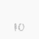 14KW 0.50 Ctw Distance Diamond Oval Earring Huggies