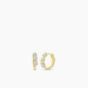14KW 1.00 Ctw Diamond Oval Earring Huggies