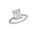3.56 CT LAB DIAMOND & 14K WHITE GOLD WITH LAB SOLITAIRE RING