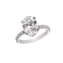 3.55 CT LAB DIAMOND & 14K WHITE GOLD WITH LAB SOLITAIRE RING