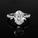 3.55 CT LAB DIAMOND & 14K WHITE GOLD WITH LAB SOLITAIRE RING