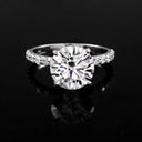 2.60 CT LAB DIAMOND & 14K WHITE GOLD RING