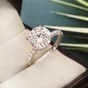 2.60 CT LAB DIAMOND & 14K WHITE GOLD RING