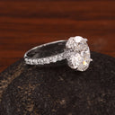 3.55 CT LAB DIAMOND & 14K WHITE GOLD WITH LAB SOLITAIRE RING