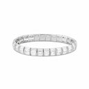 Ice Baguette Stretchy Bracelet Silver