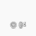 14KW 0.50 Ctw Flower Earring Round Shape