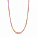 Color Thin Tennis Necklace Gold/Pink