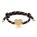 Heart Color Cord Bracelet
Burgundy, brown