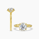 14KY 0.10 Ctw Semi Mount Classic Diamond Engagement Ring (2.00 Ctw Round Center)