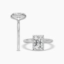 14KW 0.10 Ctw Semi Mount Classic Diamond Engagement Ring (2.00 Ctw Radiant Center)