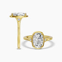 14KY 0.08 Ctw Semi Mount Classic Diamond Engagement Ring (3.00 Ctwcushion Center)