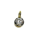 Clear Bezel Black Outline Charm SMALL : Drop, Circle