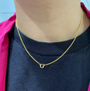 Solid Initial Necklace