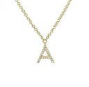 Upper Diamond Initial Necklace