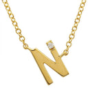 Mini Gold Diamond Initial
