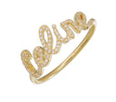 Diamond Name Ring