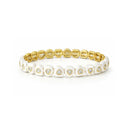 Candy Heart Stretchy Bracelet White