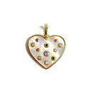 Mother of Pearl Heart charm