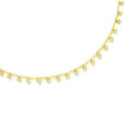 Dangling Bezel Necklace Gold