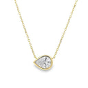 Sideway Teardrop Necklace Gold