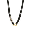 Rope Push Clasp Necklace Black
