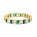Emerald Snape Stretchy Bracelet Gold/Green