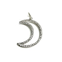 Moon outline charm Silver