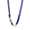 Rope Push Clasp Necklace Blue