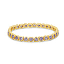Mini Purple Stretchy Bezel Heart Bracelet