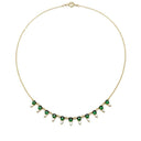 Spiky Color Necklace Green Turquoise