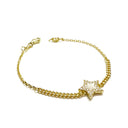Mother Of Pearl Star Curb Girls Bracelet