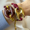 Mariner Print Cord Bracelet Red