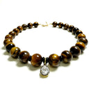 Lola Beads Drop Necklace Tiger eye, Onyx