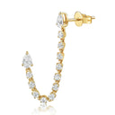 Double Drop Chain Earring Gold